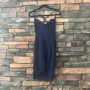 Lulus Navy Blue Cocktail Dress